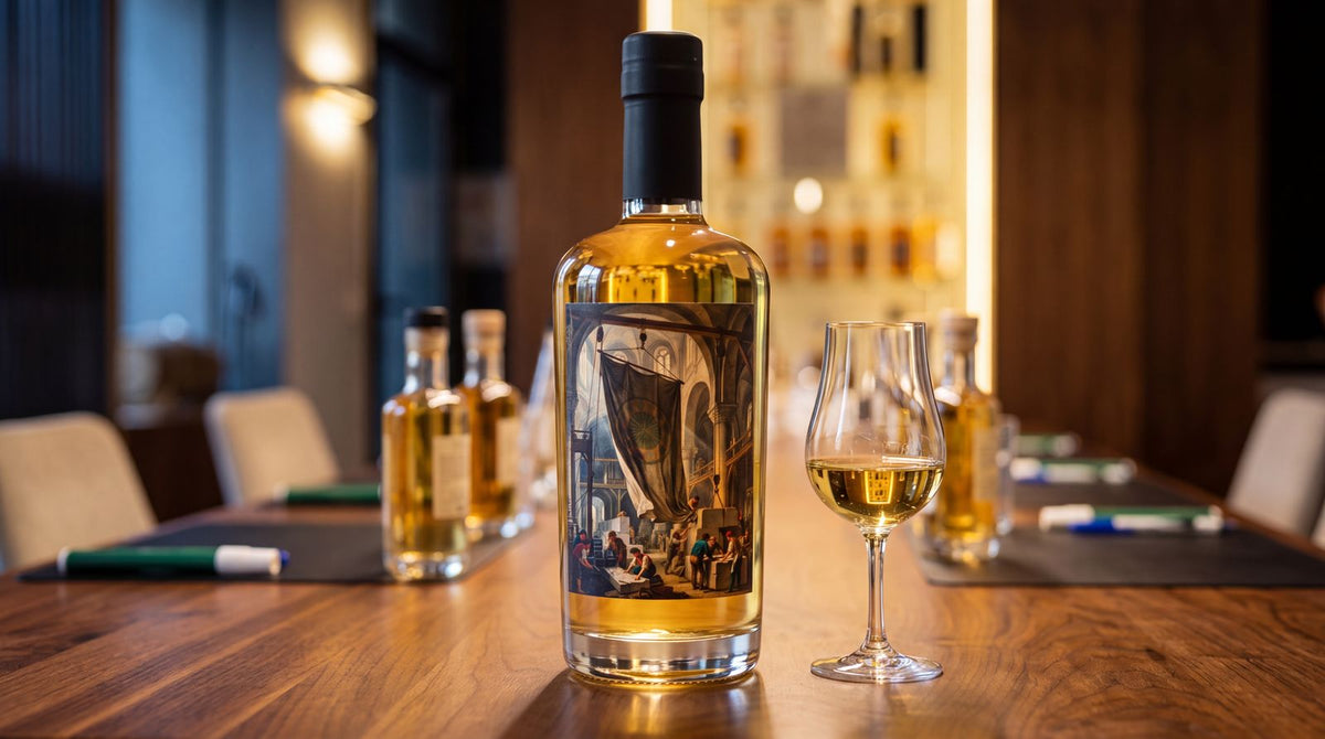 Cuvée Fondateurs — bouteille 70 cl et verre de dégustation